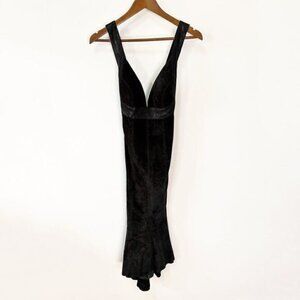 Danier Black Leather and Suede Sexy Crossback Fit and Flare Dress